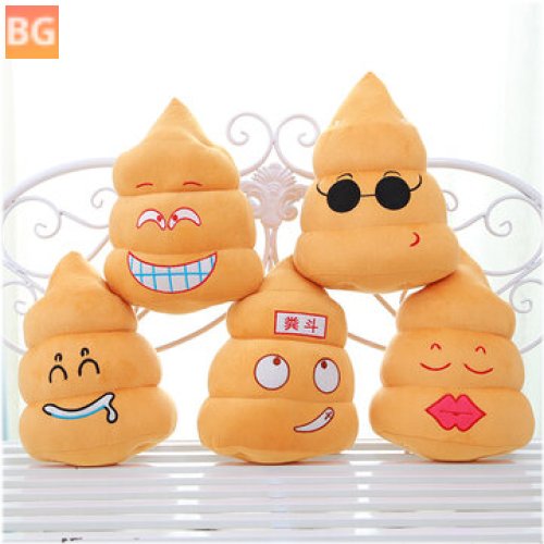 Cotton Sofa Couch with Poo Shape Throw Pillow Dolls