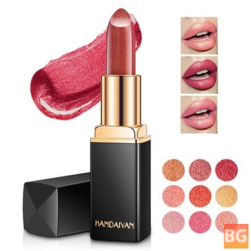 9 Colors Metal Shimmer Lipstick with Lipstick - Long-Lasting
