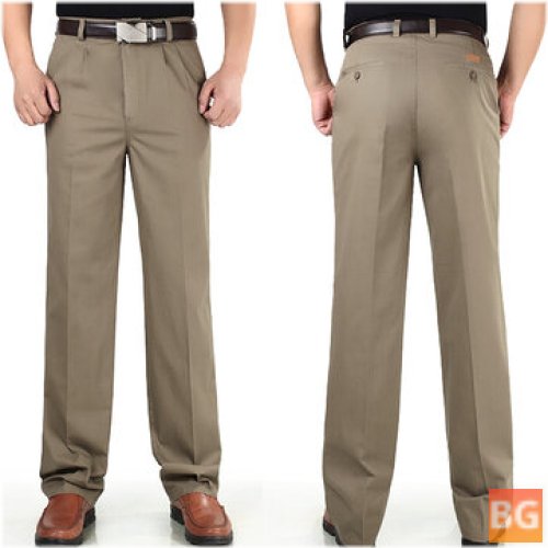Work Pants with a Breathable Cotton Material and a Straight Leg
