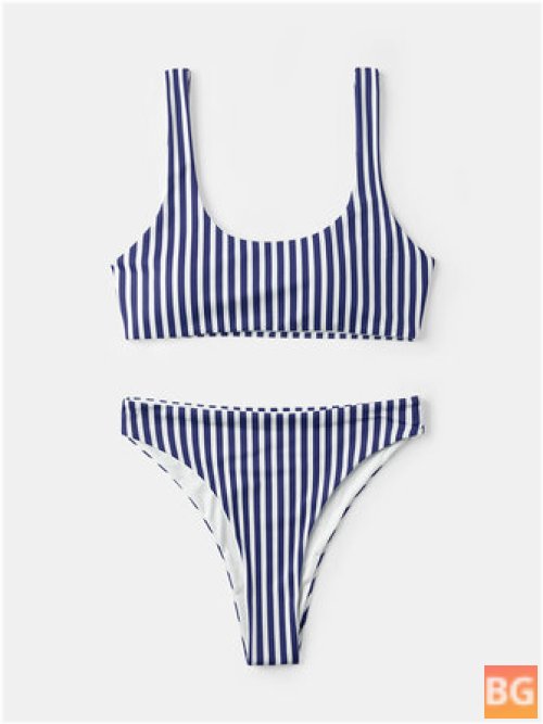 Bikini Swimwear for Women - Stripe Print