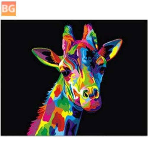 Number Painting Set - colorful giraffe