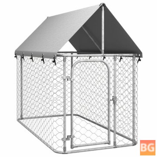 Outdoor Kennel for Dogs with a Roof of 200x200x150 cm