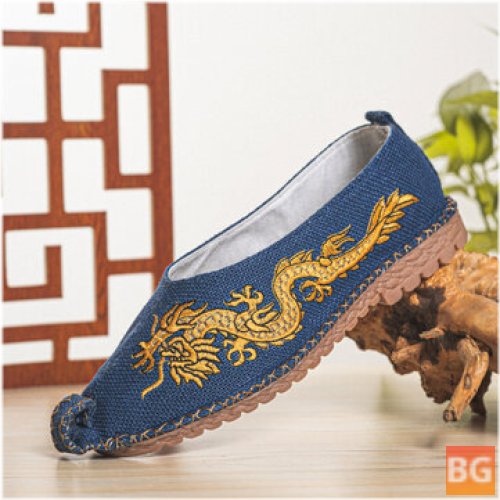 Peking Dragon Embroidery Casual Shoes