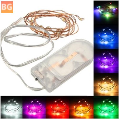 10 LED Copper Wire Fairy String Light - Wedding, Christmas, Party - Lamp