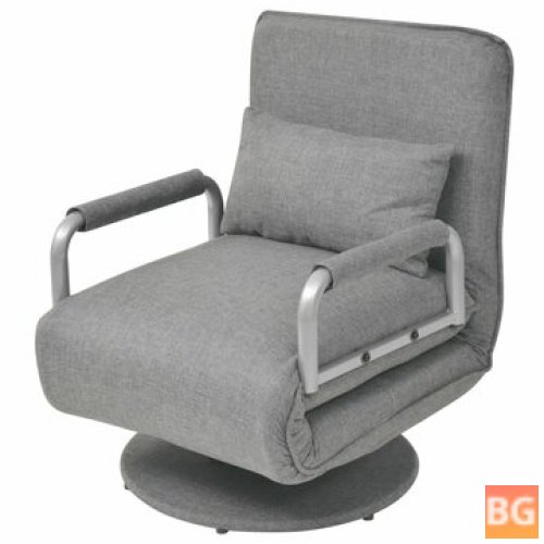 Gray Fabric swivel chair and sofa bed