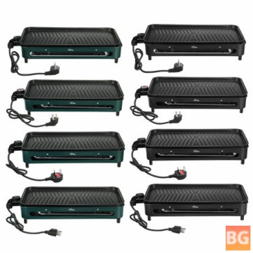 1500W Electric Smokeless Grill with Recipes and Adjustable Thermostat