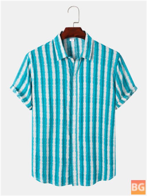 Short Sleeve T-Shirts with Men's Tie Dye Stripes