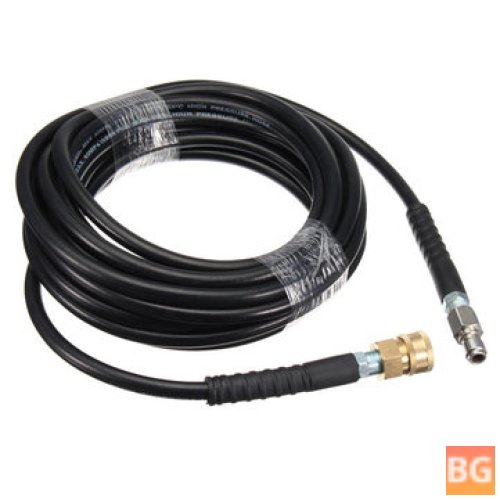 High Pressure Washer Hose - 10M 3/8 Quick Connect Black Tube