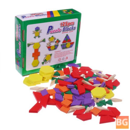 Jigsaw Puzzles with Children's Intellectual Geometric Shapes