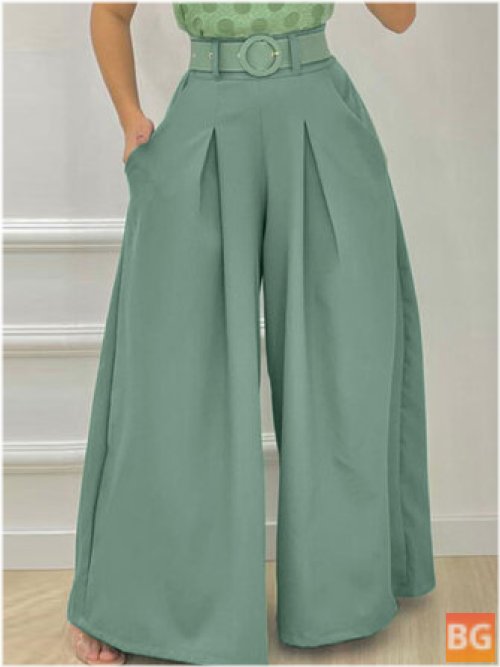 Pants for Women - Daily Stylish Solid Wide Leg Loose Pants