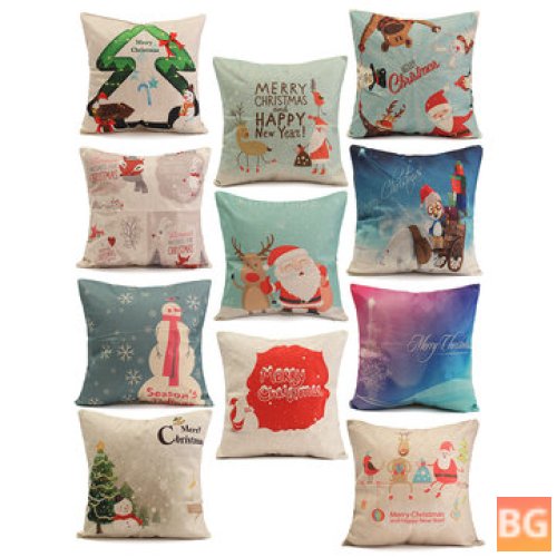 Christmas Cotton Pillow Case - Santa Claus