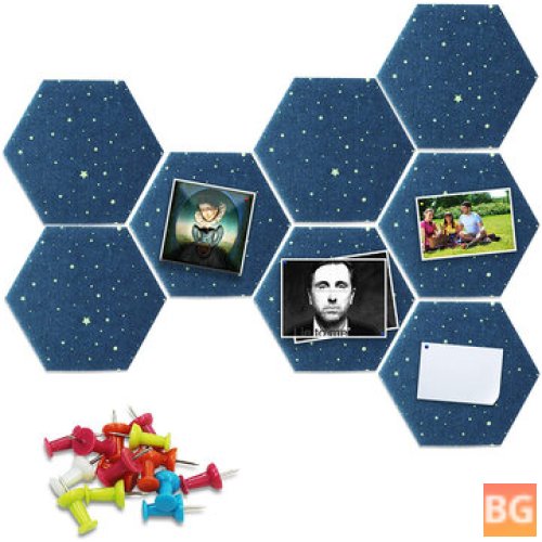 3D Hexagon Felt Board - Self-Adhesive Message Photo Background Wall Background