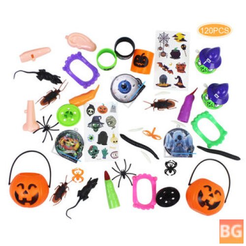 120PCs Halloween Insect Prank Toys