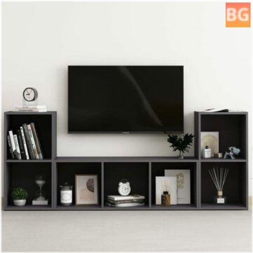 Gray TV Cabinet Set