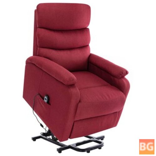 Wine Red Fabric Stand-Up Recliner