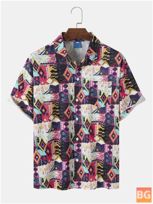 Short Sleeve Shirts with a Geometric Pattern
