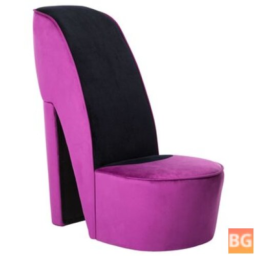 Purple Velvet Heel Chair