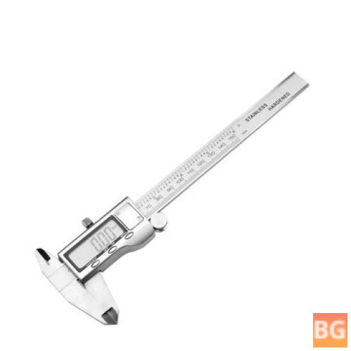 6" LCD Digital Stainless Caliper with Metric Conversion & Zero Buttons