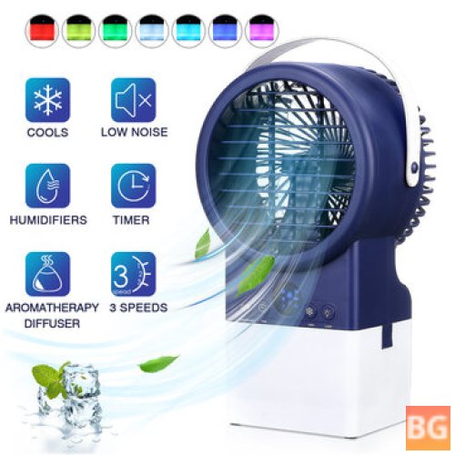 3-Speeds Air Conditioner with Humidifier and Fan - Portable Home Office Cooler