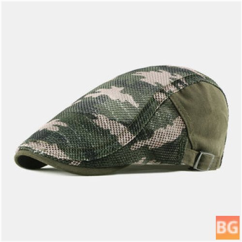Wool Camouflage Ethnic Style Sunvisor Hat with Breathable Mesh