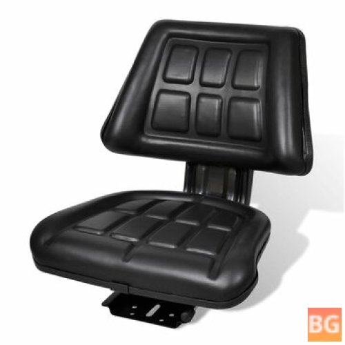 Tractor seat with backrest blue