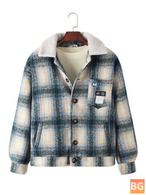 Vintage Plaid Teddy Jacket