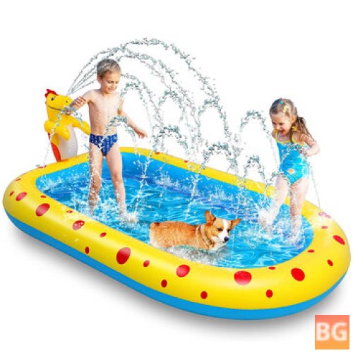 Inflatable Fountain Pool - Fun Water Toy for Summer Parties and Backyards
