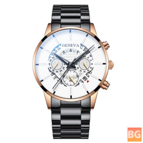 Stainless Steel Watch with Quartz Movement - Business Style