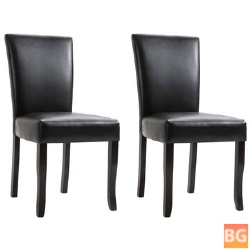 Black Faux Leather Dining Chairs