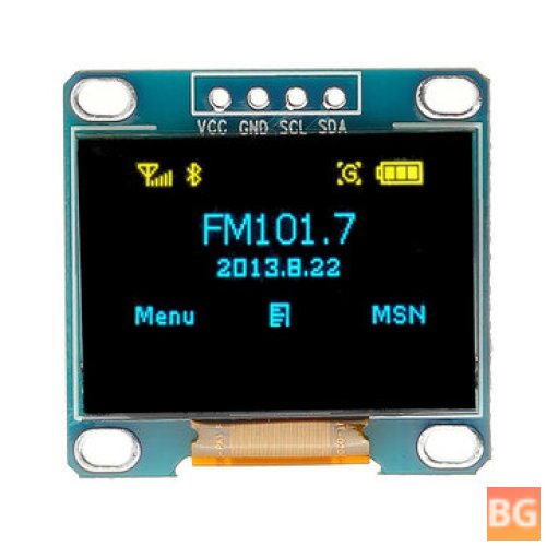 Blue and Yellow I2C OLED Display Module for Arduino