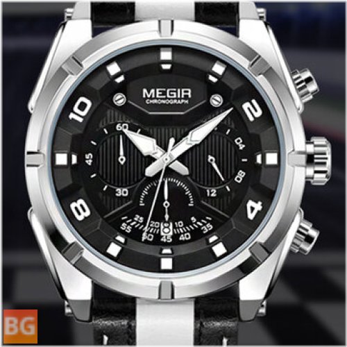 3ATM Waterproof Men's Chronograph Watch with Luminous Display