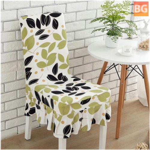 Dining Chair with Skirt and Elastic Seat Cover