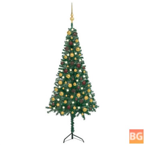 1.2m Artificial Christmas Tree with 150 LEDs, Easy Assembly for Home, Office, Party, Holiday Outdoor Decoration