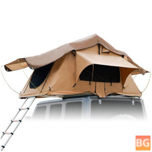 3-4 Person Caravan Tent - Roof Tent - Retractable Ladder - Sunproof - Breathable - Large Space - Outdoor Camping - Fishing Trailer Tent