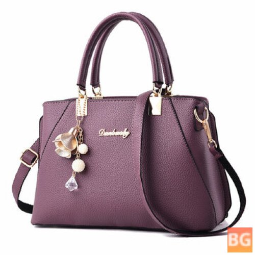 Large Tote Bag with Long String Decoration - Womens