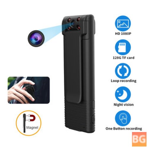 1080P Portable HD Camera with Night Vision and TF Card