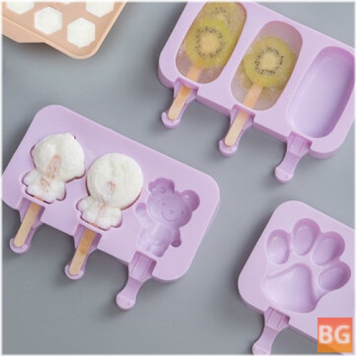 Ice Cream Mold - Silicone - Cartoon - Homemade - Popsicle Mold