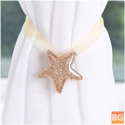 Shining Star Shaped Magnet Ribbon Curtain - Concise Style