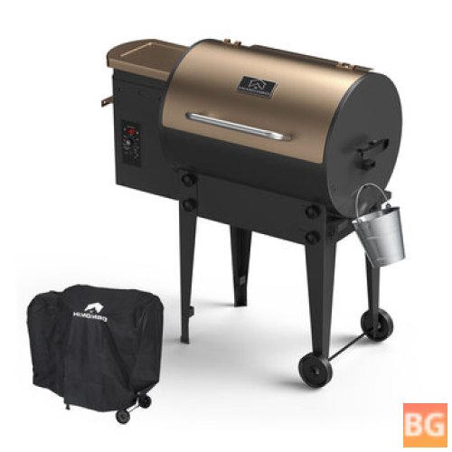 Hi Mombo 8-in-1 BBQ Grill & Smoker - Wood Pellet Grill & Smoker with Table Legs & Cover