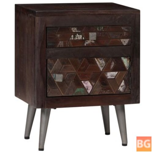 Solid Wood Bedside Cabinet with Storage Space