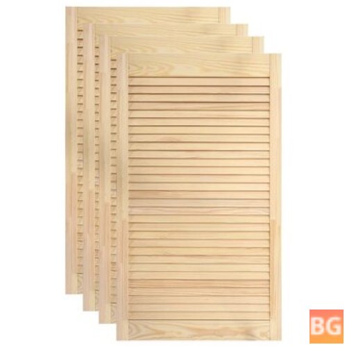 Solid Pine Louver Doors - 4 Pack (99.3x49.4