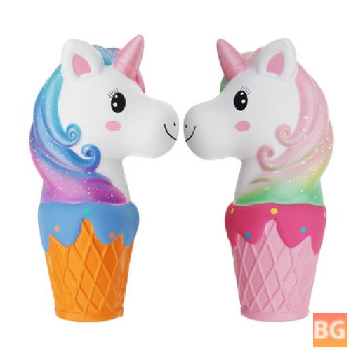 20CM Galaxy Rainbow Horse Animal Cup with Slow Rising Scent