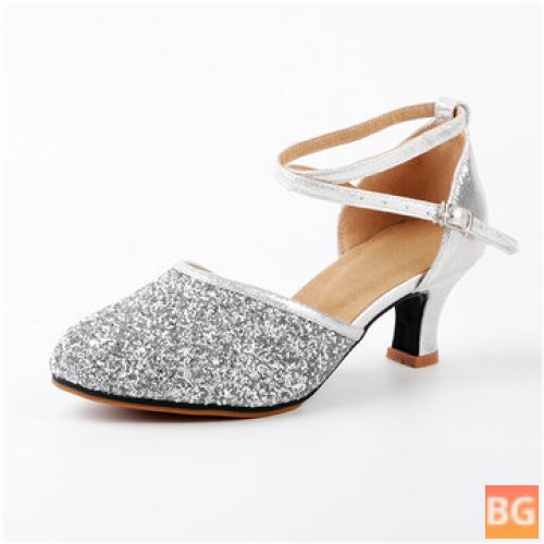 Women's Sequined Ballroom Latin Party Heeled Dance Shoes