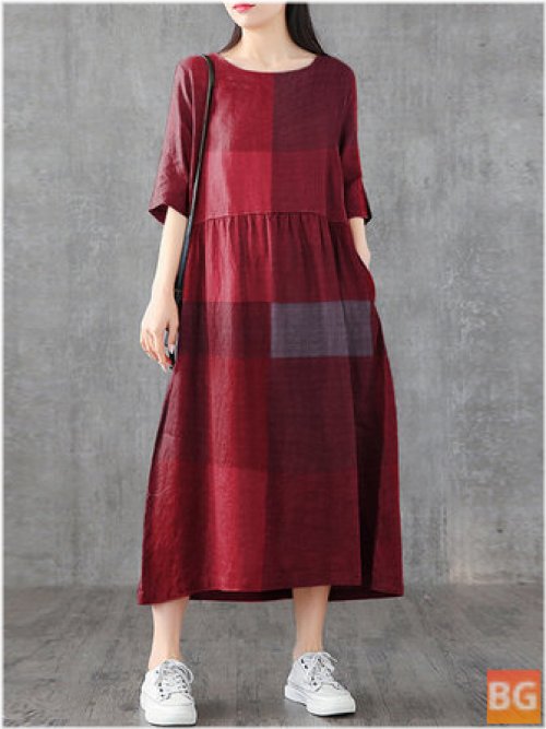 Women's Maxi Dress with Pocket - Print