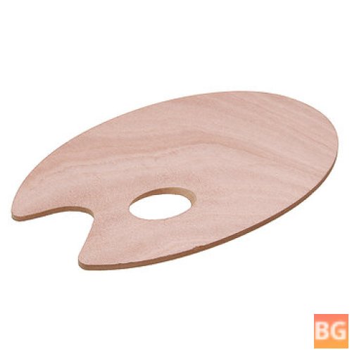 Oval Wooden Art Palette with Thumb Hole