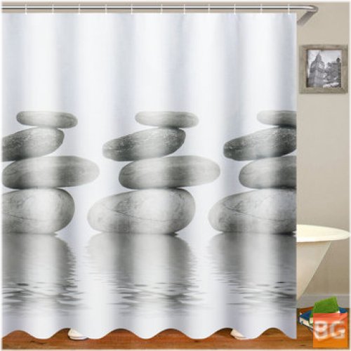 Gray Stone Pebbles Shower Curtain