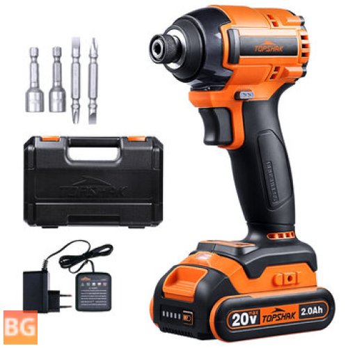 TS-ESD4 20V Electric Screwdriver - Brushless Cordless Impact Driver LED Working Light Rechargeable Woodworking Maintenance Tool
