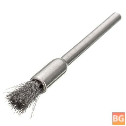 5mmx3mm Electrical Wire Brush Stainless Steel Head Removal Dust Burr Derusting Brush