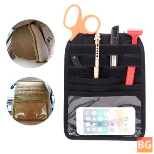 Car Seat Organizer with Multi-Pocket and Cushion - 600D