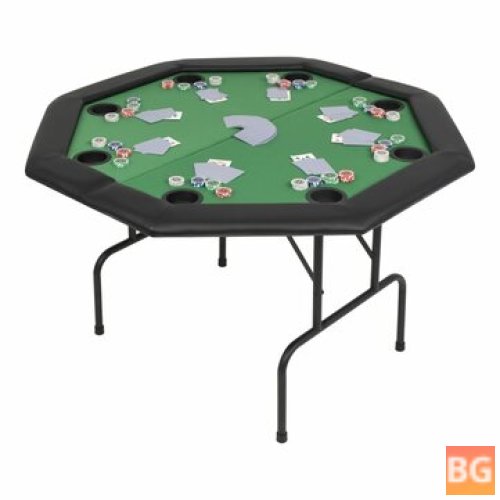 Poker Table with 2 Folds - Green